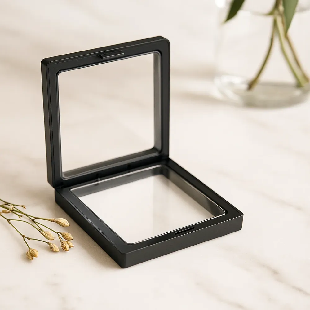 3D okvir za plutajući prikaz 7x7cm crni