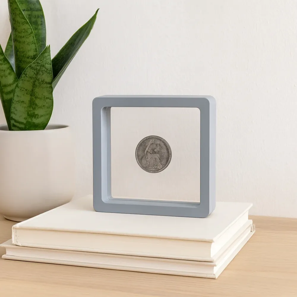 Plutajući 3D okvir za prikaz 11x11cm sivi