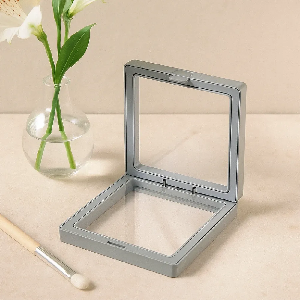Plutajući okvir za prikaz 7x7cm sivi