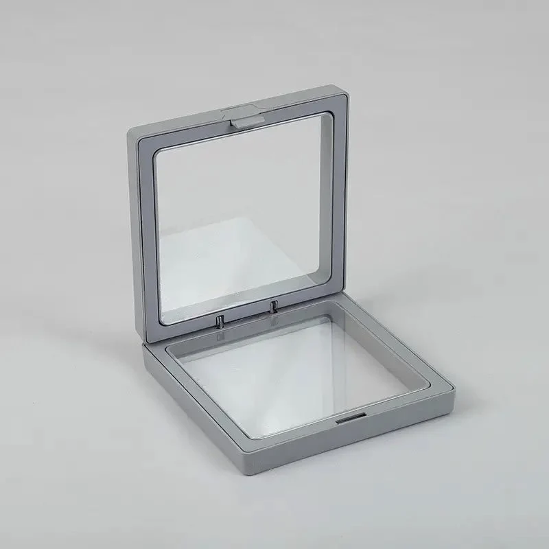 Plutajući okvir za prikaz 3D 9x9cm sivi
