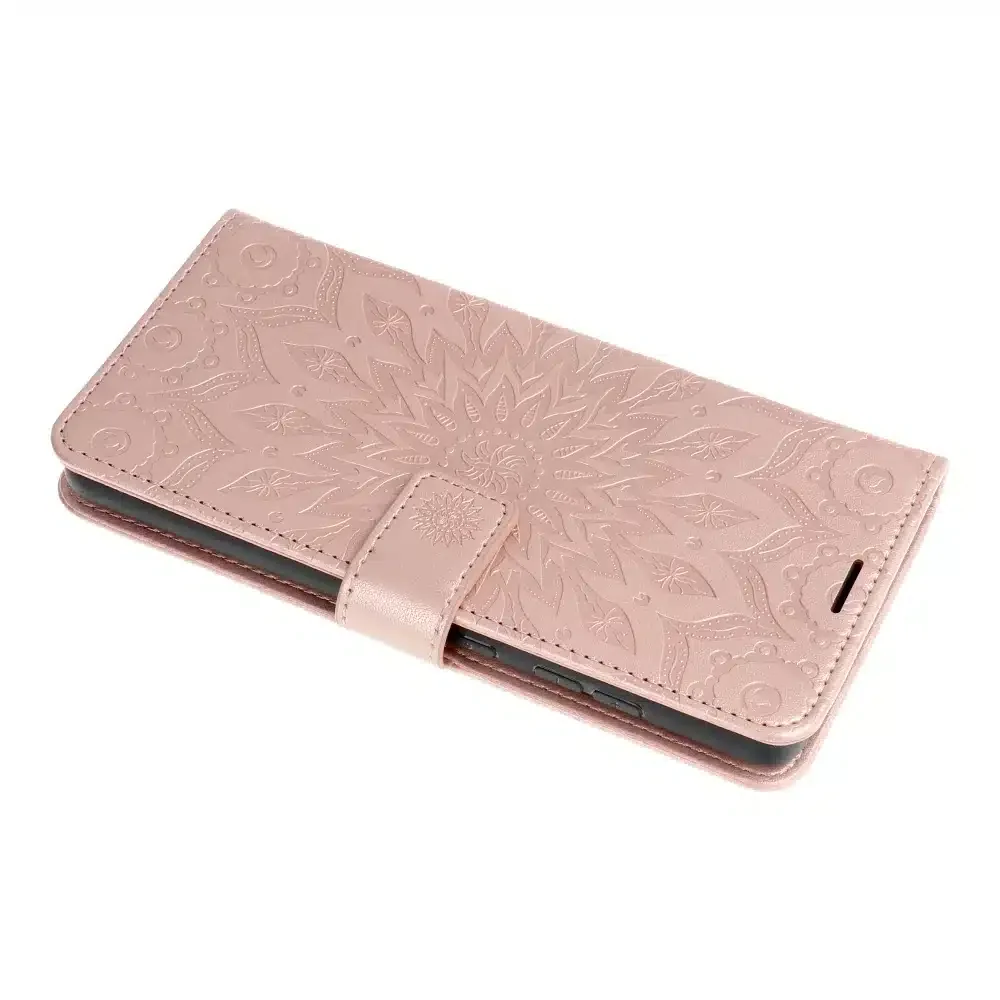 MEZZO Book case preklopna torbica za XIAOMI Redmi 13C / POCO C65 mandala gold pink