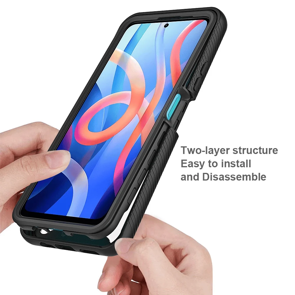 Techsuit - Defense360 Pro + Zaštita zaslona - Xiaomi Poco M4 Pro 5G - crna