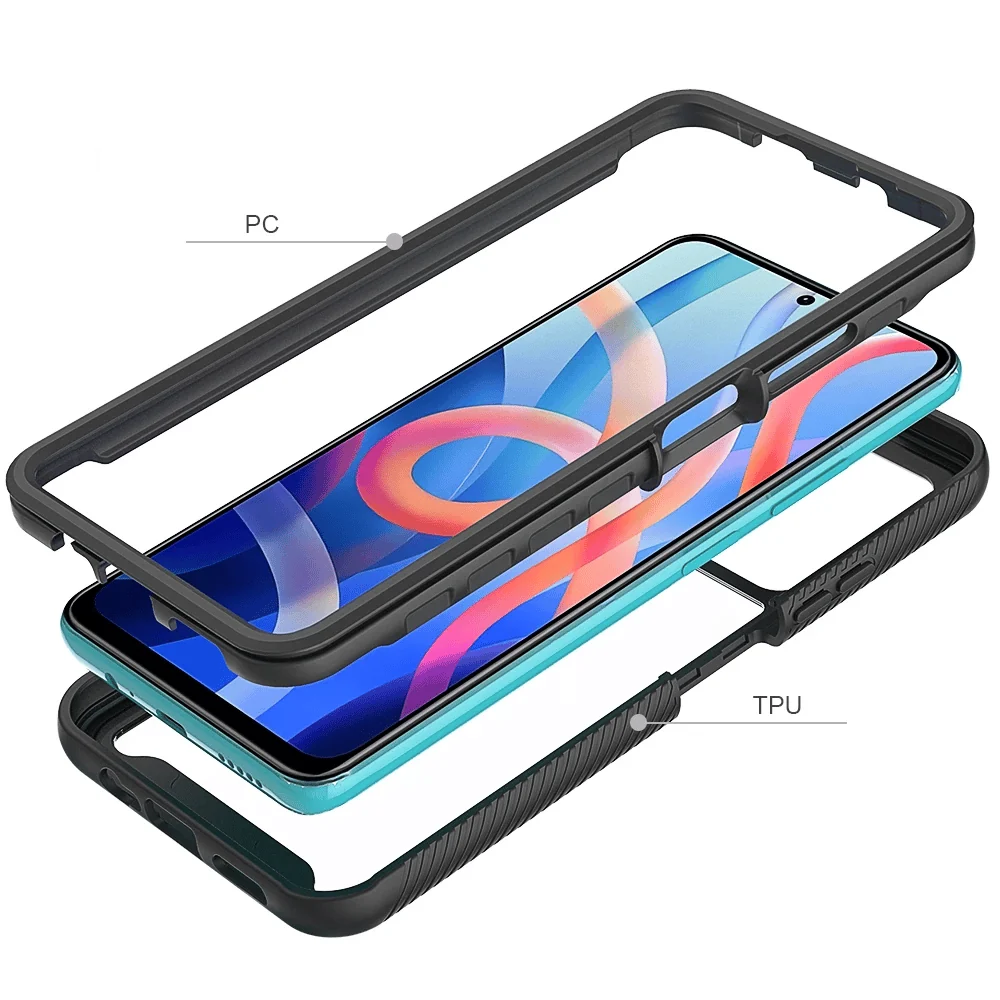 Techsuit - Defense360 Pro + Zaštita zaslona - Xiaomi Poco M4 Pro 5G - crna