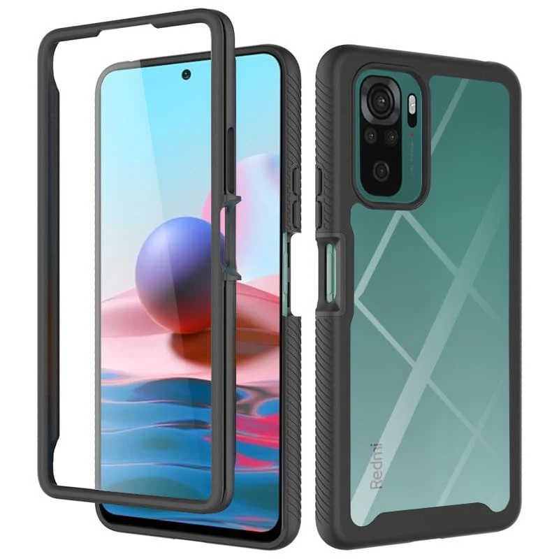 Techsuit - Defense360 Pro + Screen Protector - Xiaomi Redmi Note 10 4G / Note 10S / Poco M5s - crna
