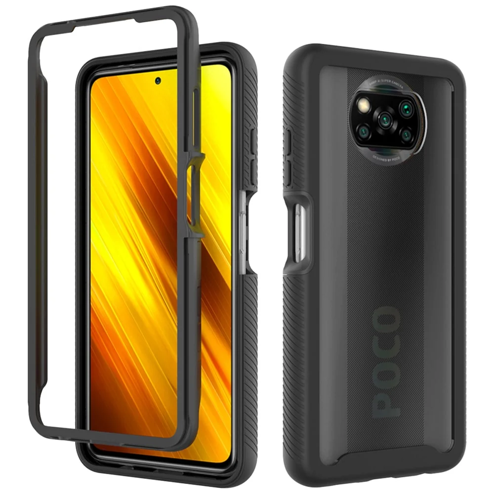 Techsuit - Defense360 Pro + Screen Protector - Xiaomi Poco X3 / Poco X3 NFC / Poco X3 Pro - crna