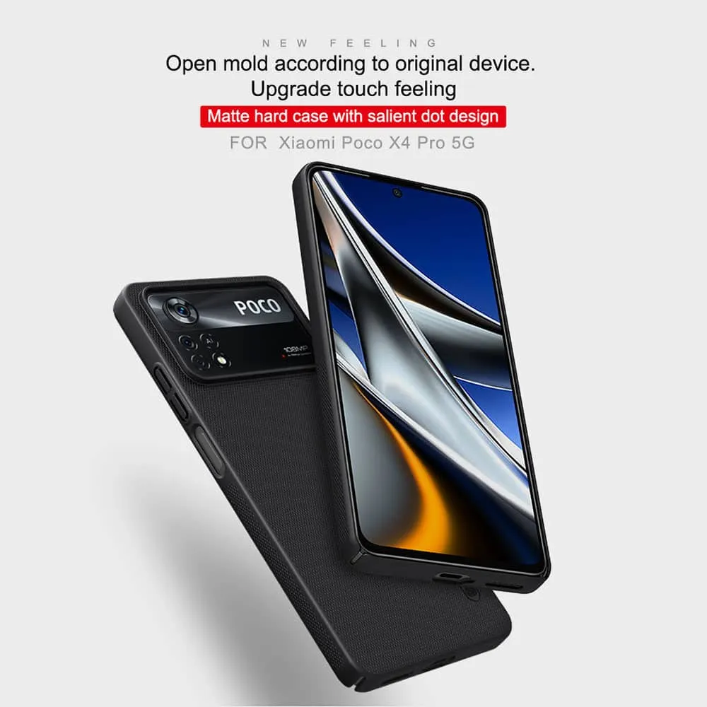 Nillkin - Super Frosted Shield maska za Xiaomi Poco X4 Pro 5G - crna