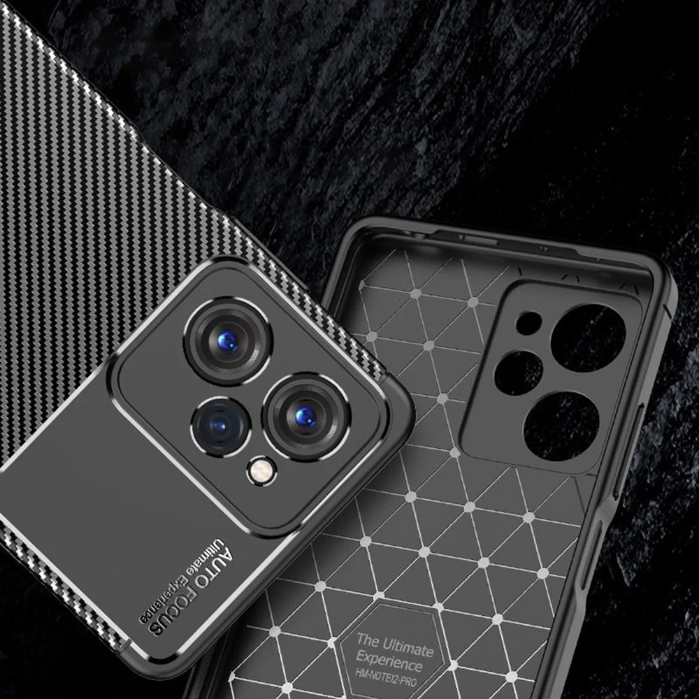 Techsuit – CarbonFiber maska za Xiaomi Poco X5 Pro – crna