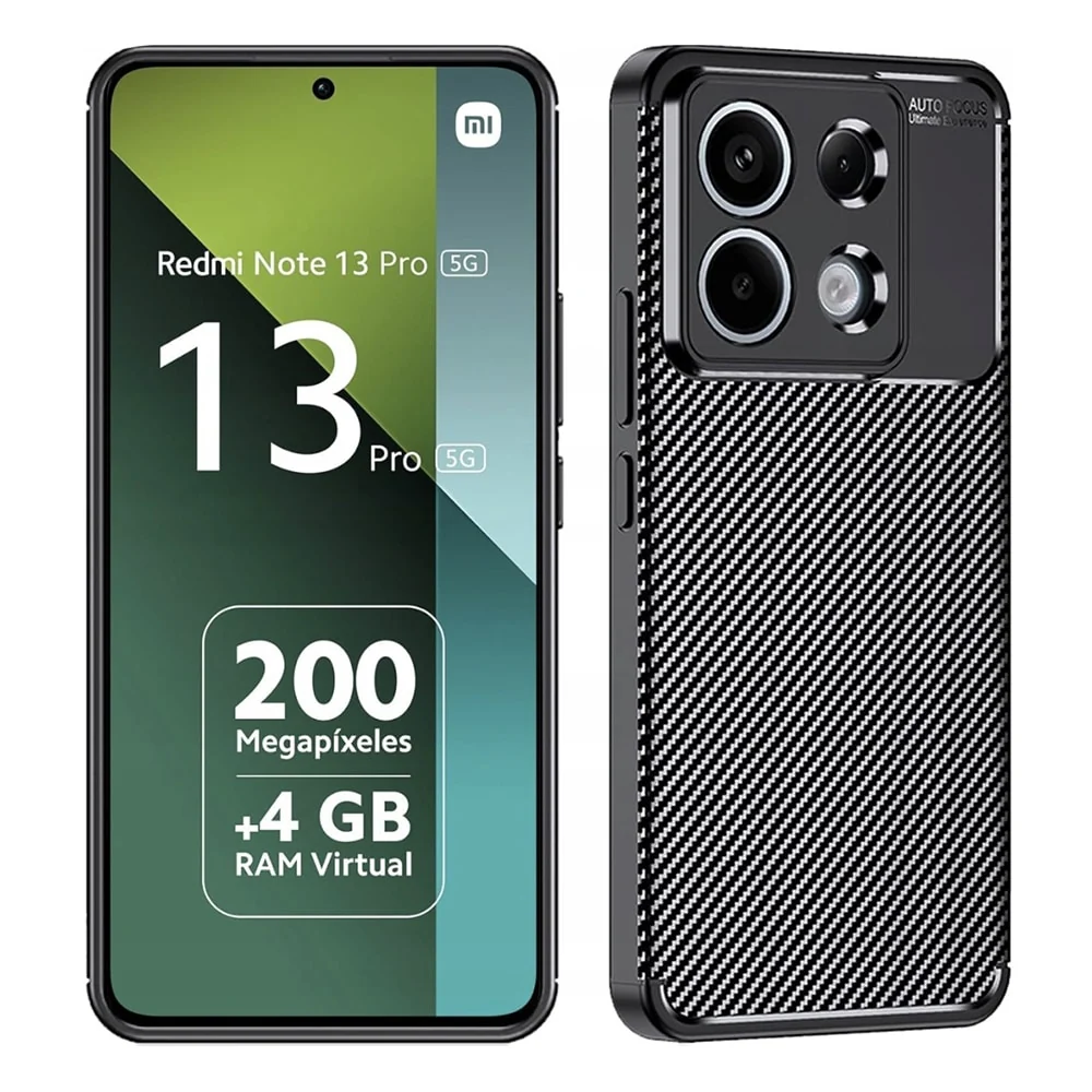 Techsuit – CarbonFiber maska za Xiaomi Redmi Note 13 Pro 5G / Poco X6 – crna