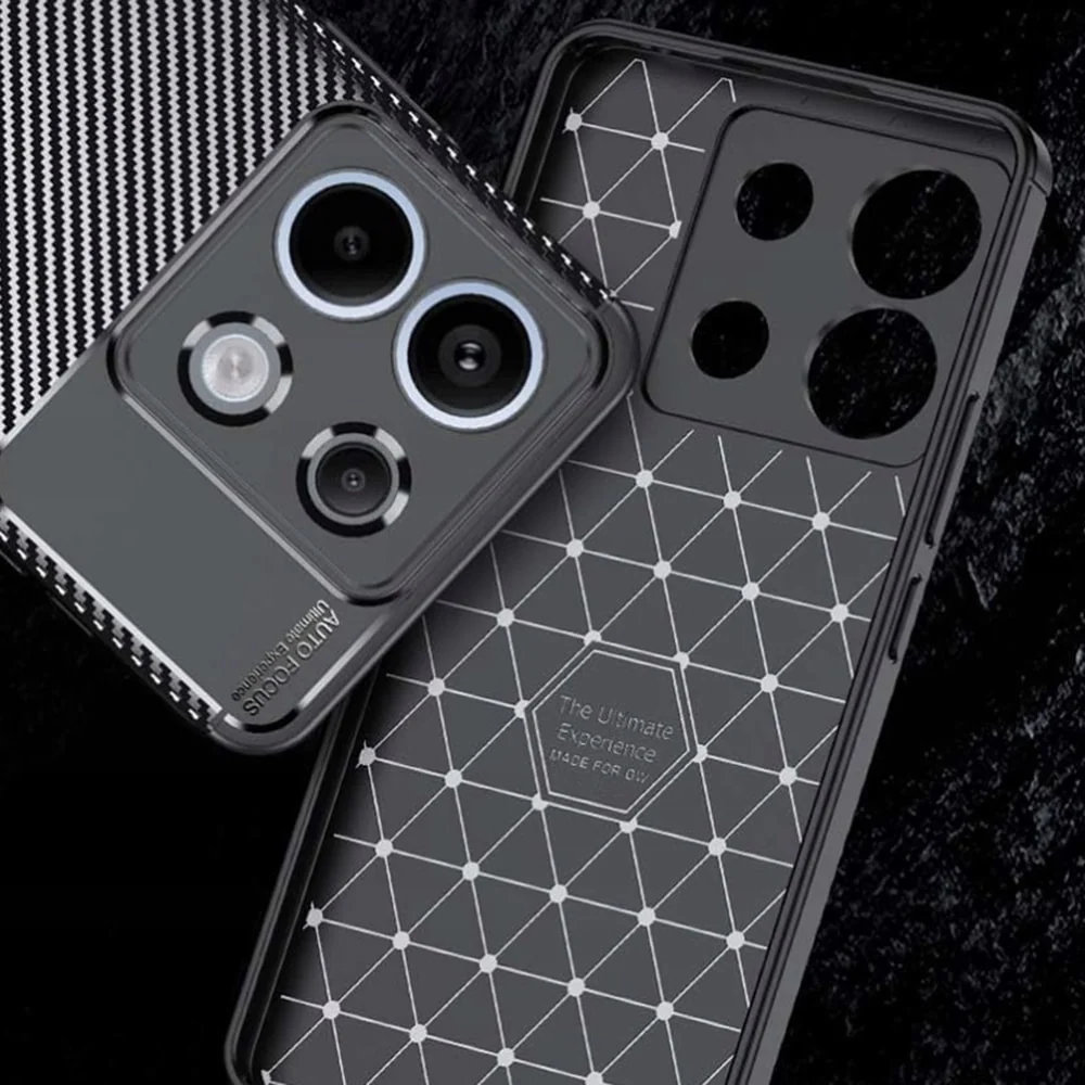 Techsuit – CarbonFiber maska za Xiaomi Redmi Note 13 Pro 5G / Poco X6 – crna