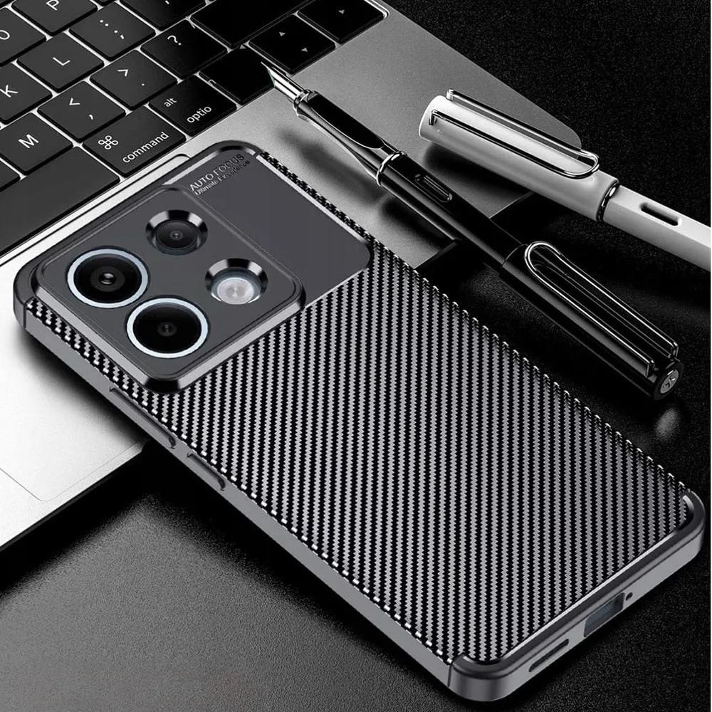 Techsuit – CarbonFiber maska za Xiaomi Redmi Note 13 Pro 5G / Poco X6 – crna