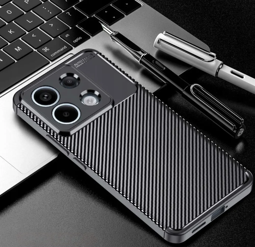 Techsuit – CarbonFiber maska za Xiaomi Redmi Note 13 Pro 5G / Poco X6 – crna