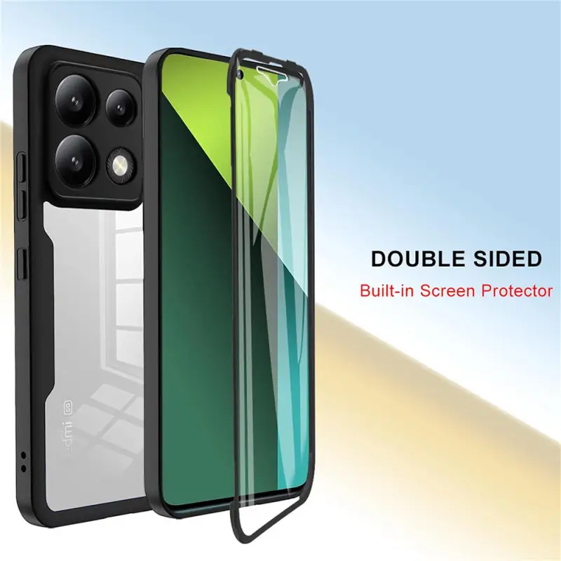 Techsuit – ColorVerse 360 Series obostrana zaštitna maska za Xiaomi Redmi Note 13 Pro 5G / Poco X6 – crna