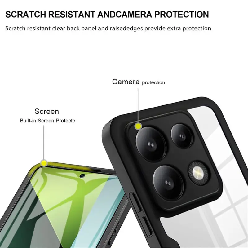 Techsuit – ColorVerse 360 Series obostrana zaštitna maska za Xiaomi Redmi Note 13 Pro 5G / Poco X6 – crna