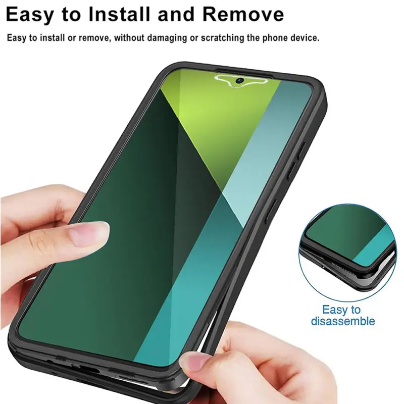 Techsuit – ColorVerse 360 Series obostrana zaštitna maska za Xiaomi Redmi Note 13 Pro 5G / Poco X6 – crna