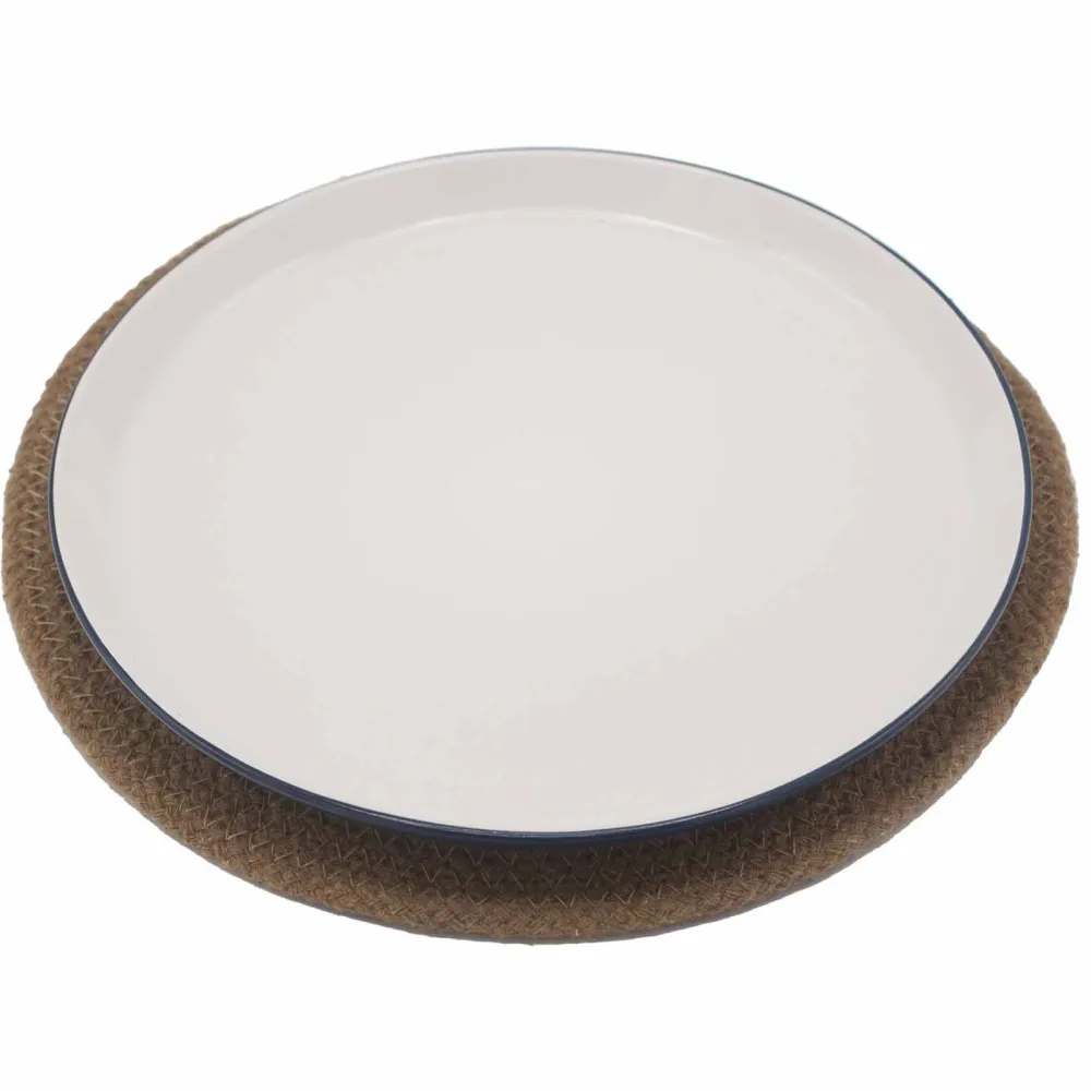 Jutena pamučna podmetač 30cm prirodna obruba