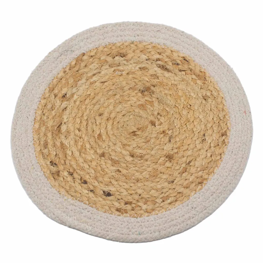Podmetač juta pamuk 30cm slonovač rub