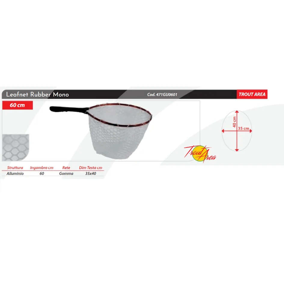 MILO Leagnet Rubber Mono Landing Net 40 x 35