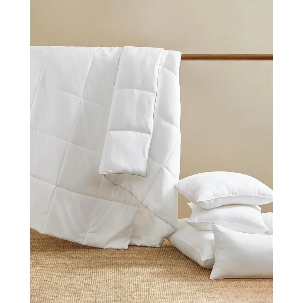2-u-1 pokrivač, set - 1 ljetni i 1 zimski pokrivač, 220 x 240 cm, bijeli