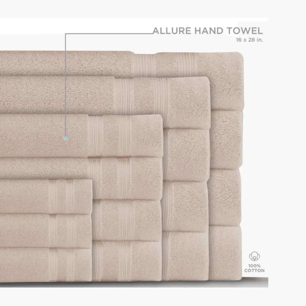 Allure Hand Towel Almond 16" x 28"
