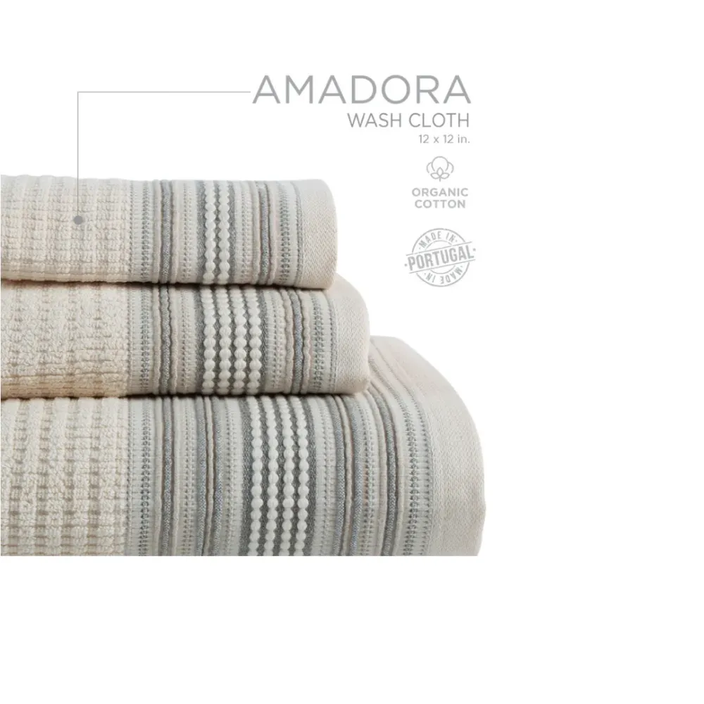 Amadora Wash Cloth- Grey- Natural