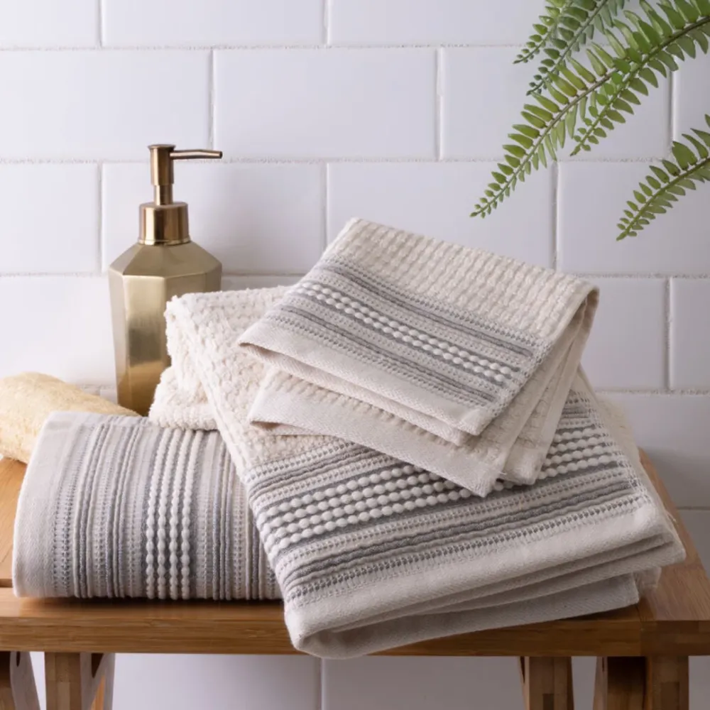 Amadora Wash Cloth- Grey- Natural