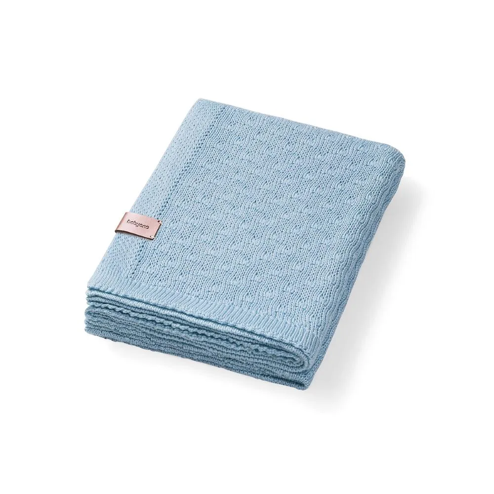 BabyOno Pletena bambus dekica 75x100 cm, plava