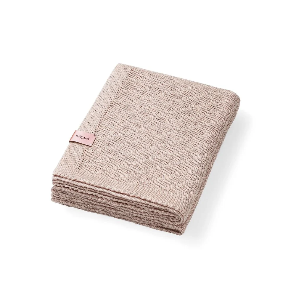 BabyOno Pletena bambus dekica 75x100 cm, tamno bež