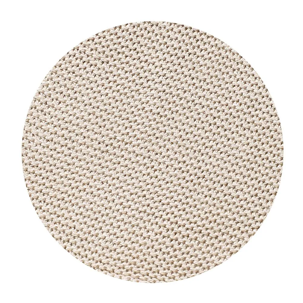 BabyOno Pletena bambus dekica s volanom 75x100 cm, svijetlo bež
