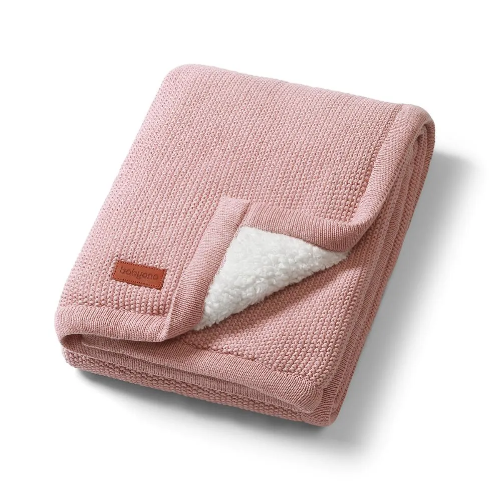BabyOno Pletena pamučna dekica obostrana 75x100 cm, roza