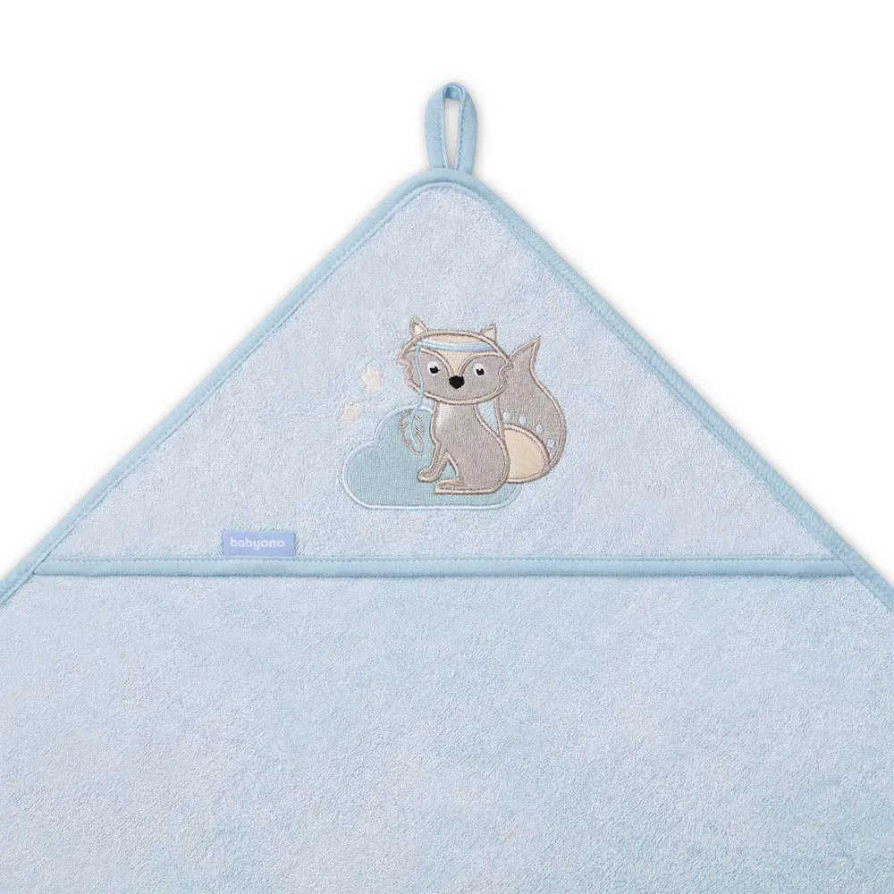 BabyOno Ručnik bambus 100x100 cm, Lisica, plava