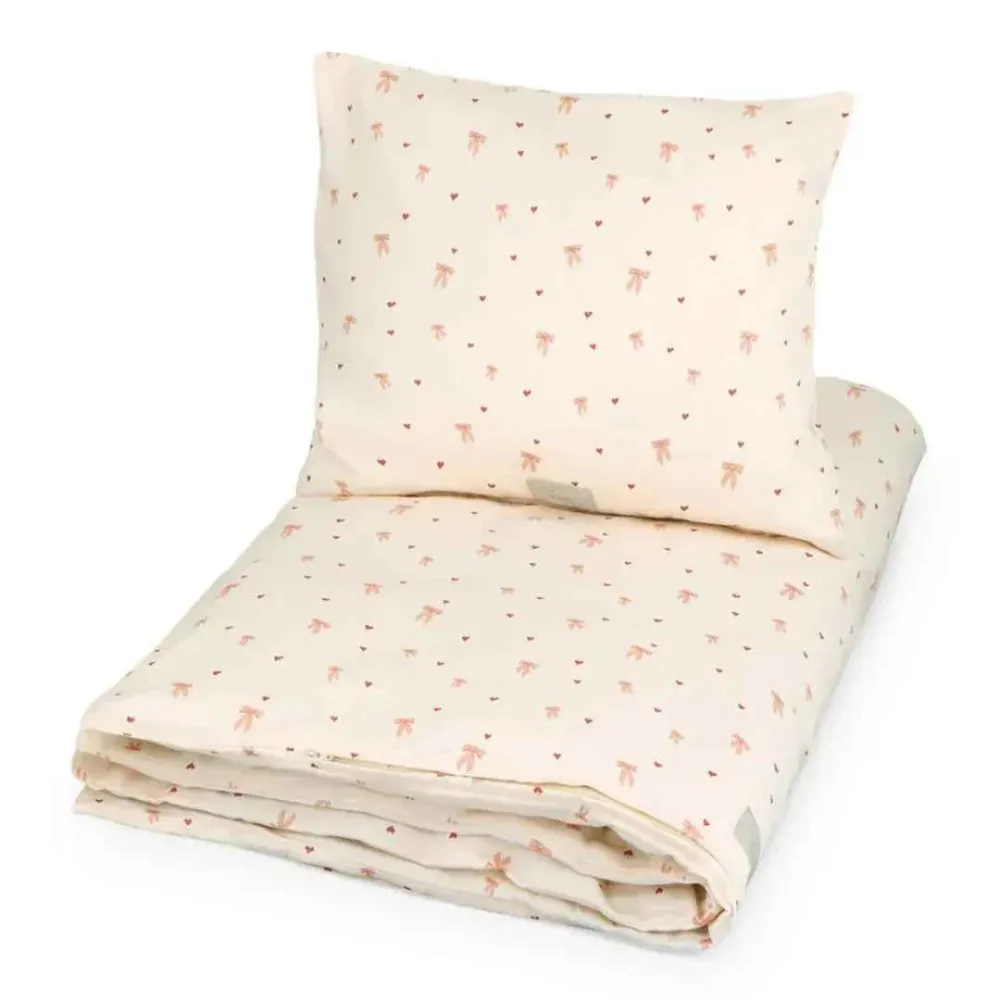CamCam® Posteljina GOTS Bows Junior 100x140, 45x40