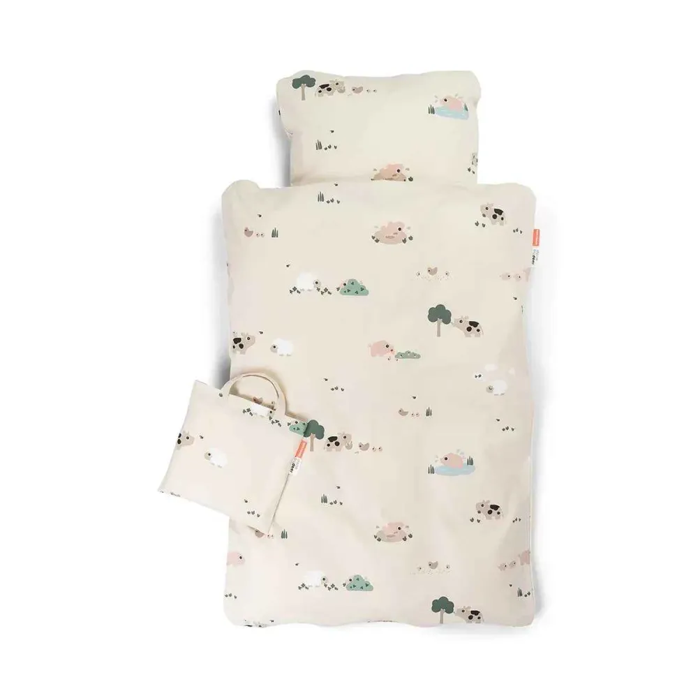 Done Deer® Dječja posteljina Tiny Farm Sand 100x140