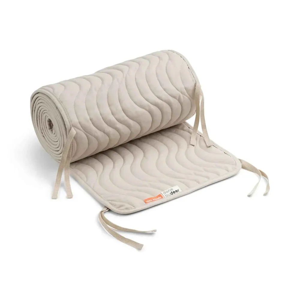 Done Deer® Porub za krevetić Waves 360 x 30 cm Beige