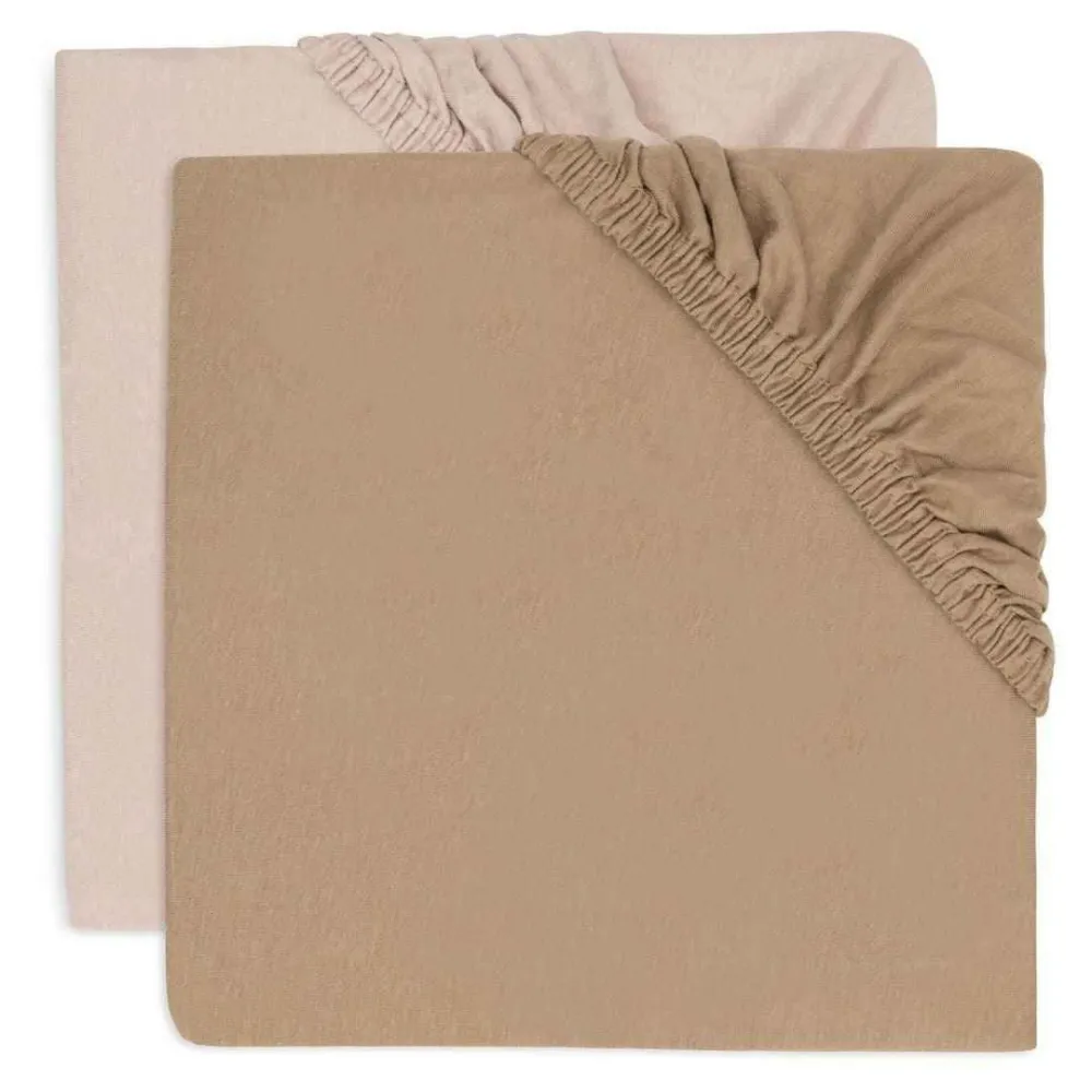 Jollein® Pamučna plahta 2 komada 60x120 Wild Rose/Biscuit