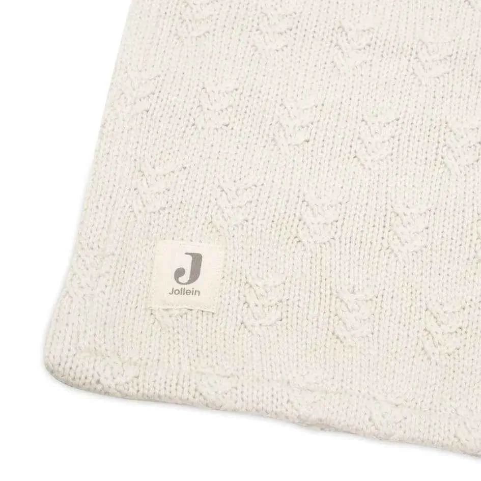 Jollein® Pletena dekica Grain Knit Oatmeal/Velvet 75x100
