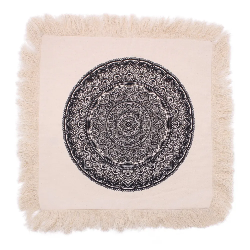 Navlaka za jastuk Mandala 45x45cm Crna