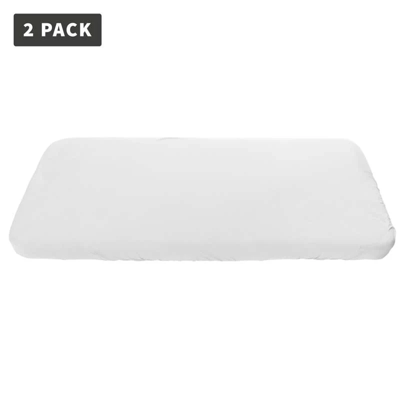 Sebra Jersey Lagen - 70x160 cm. - Junior - 2-pak - Bijela