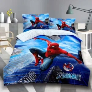 Decija Posteljina Spajdermen Marvel Plava 3 Dela