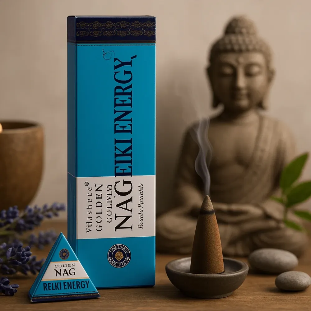 Konusi tamjana za povratni tok Reiki energija 42g – Golden Nag