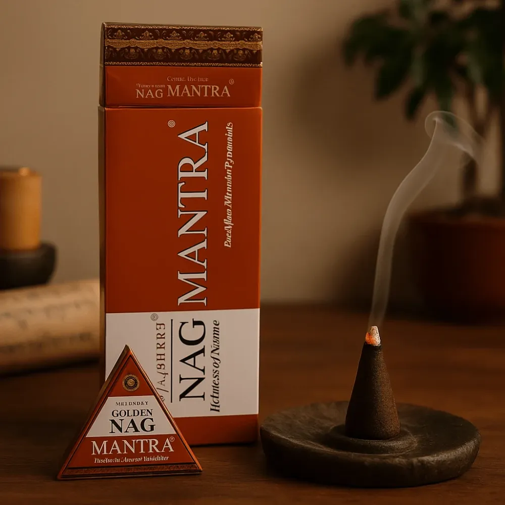 Konusi tamjana za povratni tok Zlatni Nag Mantra Jumbo 42g