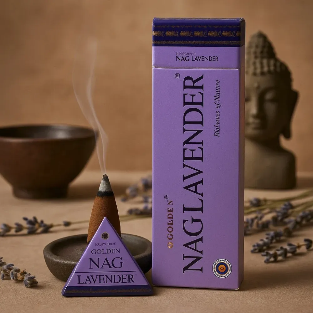 Lavanda konusi tamjana za povratni dim 42g, Golden Nag