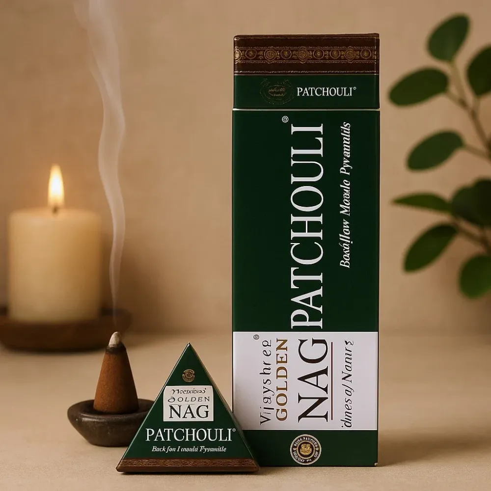 Patchouli konusi tamjana za povratni dim Jumbo 42g Golden Nag