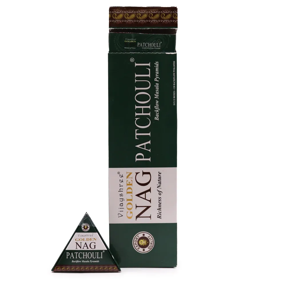 Patchouli konusi tamjana za povratni dim Jumbo 42g Golden Nag