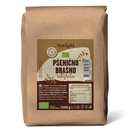 BIO Pšenično brašno Integralno 1kg Nutrigold