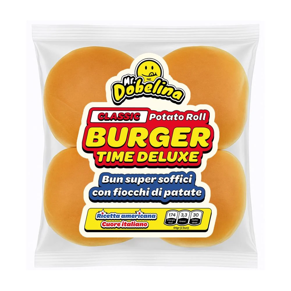 Burger Potato Roll Classic, 4 peciva od krumpira za burger od 54g