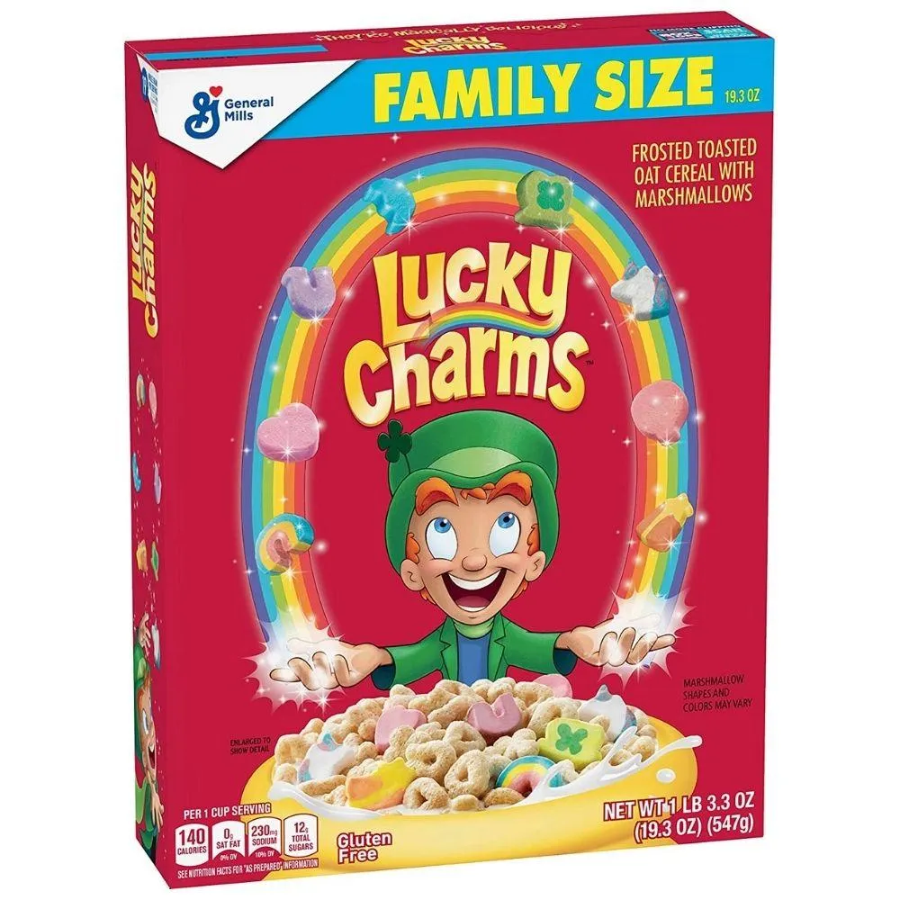 Lucky Charms Family Size, žitarice s marshmallow u obiteljskom pakiranju od 547g