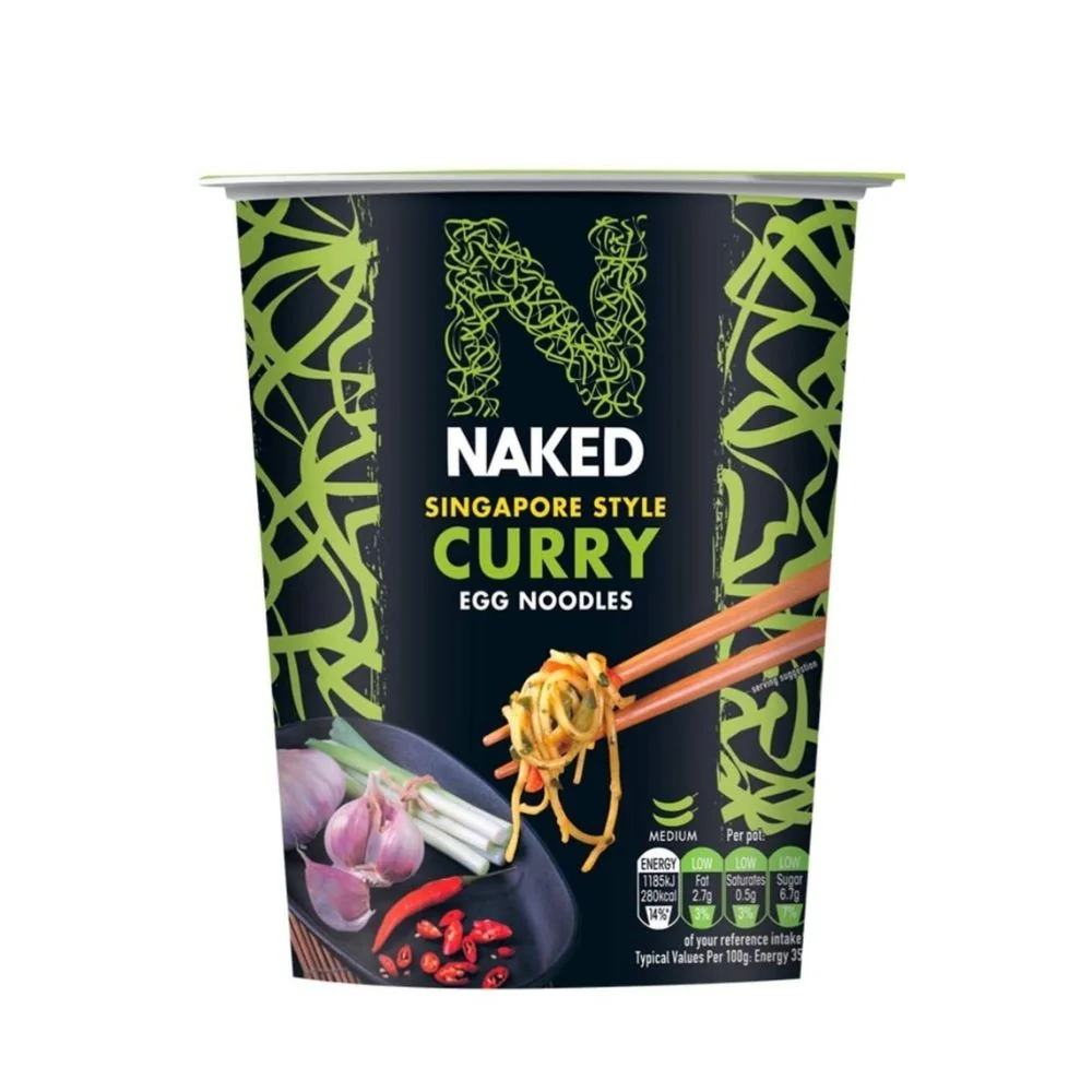 Naked Singapore Style Curry Egg Noodles, rezanci s jajima s umakom od luka i mrkve od 78g
