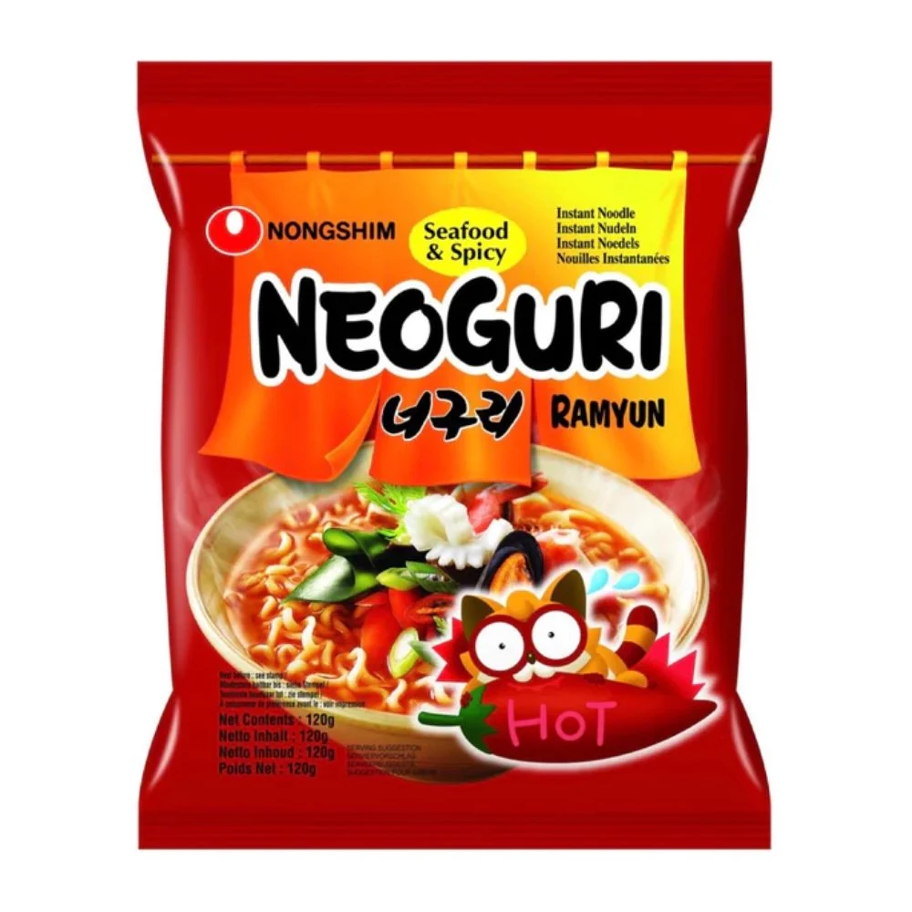 Neoguri Ramyun Hot & Spicy, ljuti rezanci s okusom morskih plodova od 120g