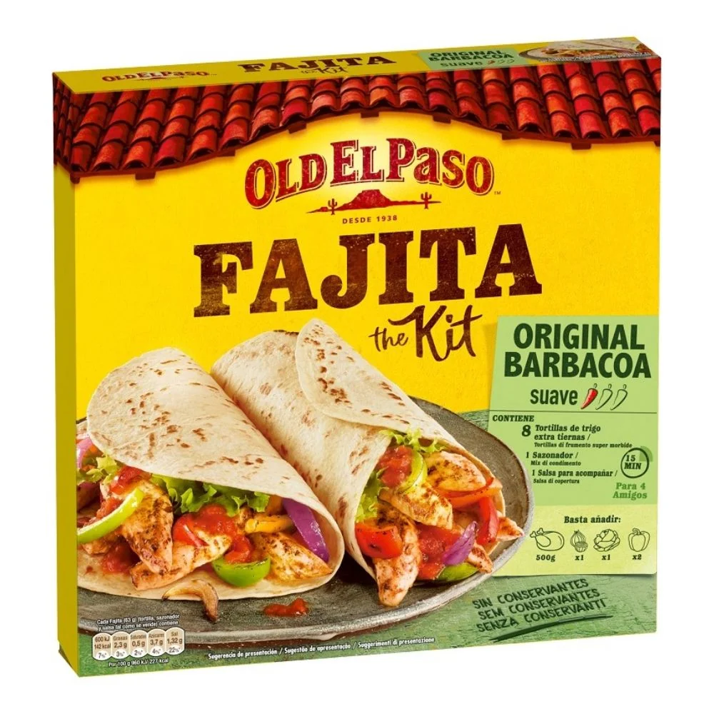 Old El Paso Fajita Kit, tortilje s umakom od rajčice i mješavinom začina za fajitu od 500g