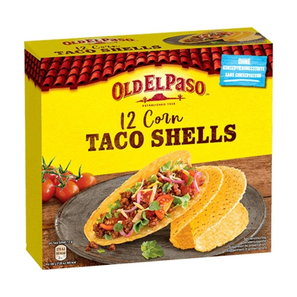 Old El Paso Taco Shells, 12 hrskavih taco školjki od 156g